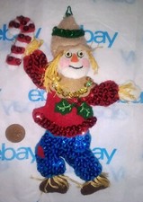 Wizard of Oz SCARECROW Christmas in Oz Ornament BUCILLA FELT SEQUINS RARE 6" T 