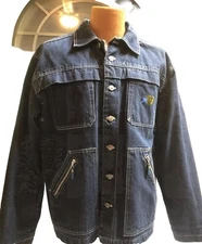 Vintage 90’s Mecca Brand DNM USA Denim Lined Jacket Coat Men’s Size X-Large