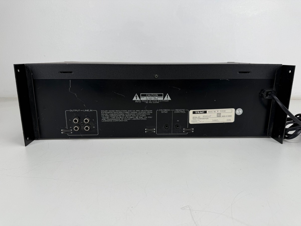 TEAC W - 585R Double Auto Reverse Cassette Deck -Serviced with new