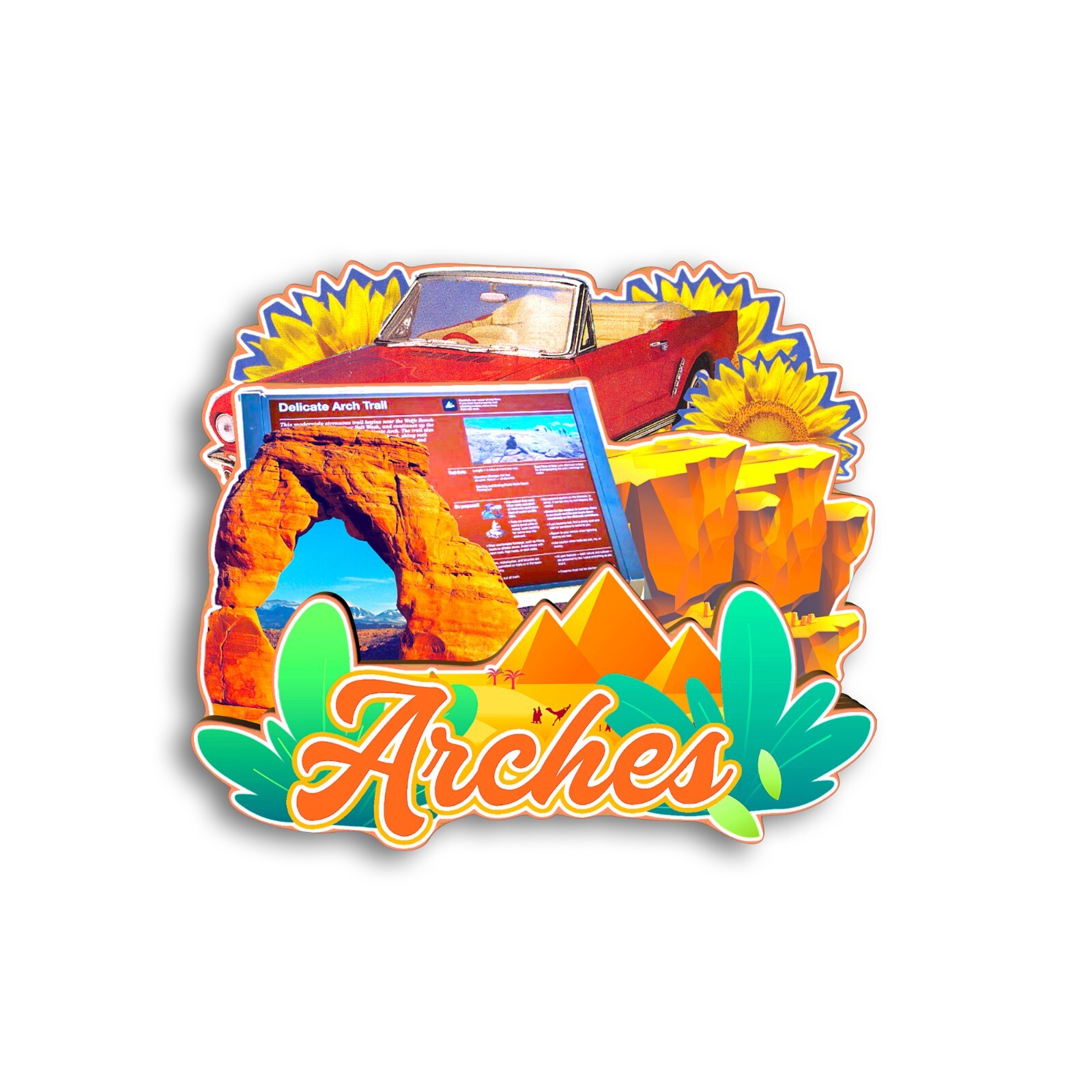 Arches National Park USA Refrigerator magnet 3D travel souvenirs wood craft gift
