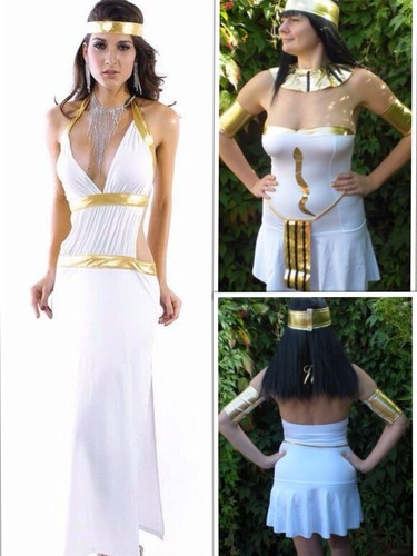 GREEK GODDESS COSTUME FANCY DRESS OUTFIT ATHENA APHRODITE CLEOPATRA TOGA VENUS - Picture 1 of 6