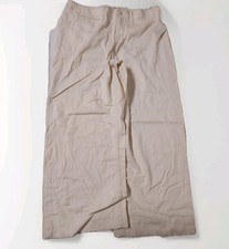    A New Day Women's Wide Leg Cropped Pants Cream Size 12    