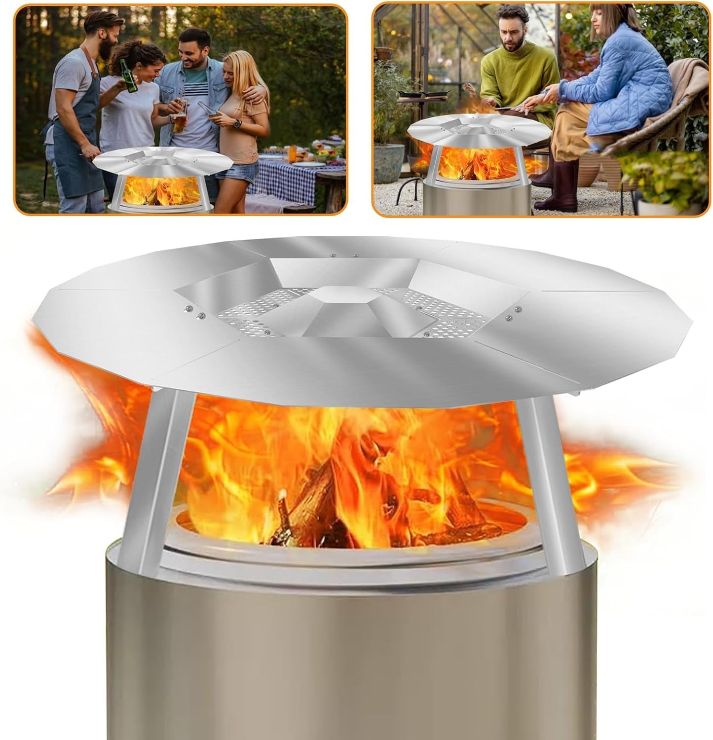 Heat Deflector for Solo Stove Bonfire1.0/2.0 and Other 19.5" Fire Pit - Accessor