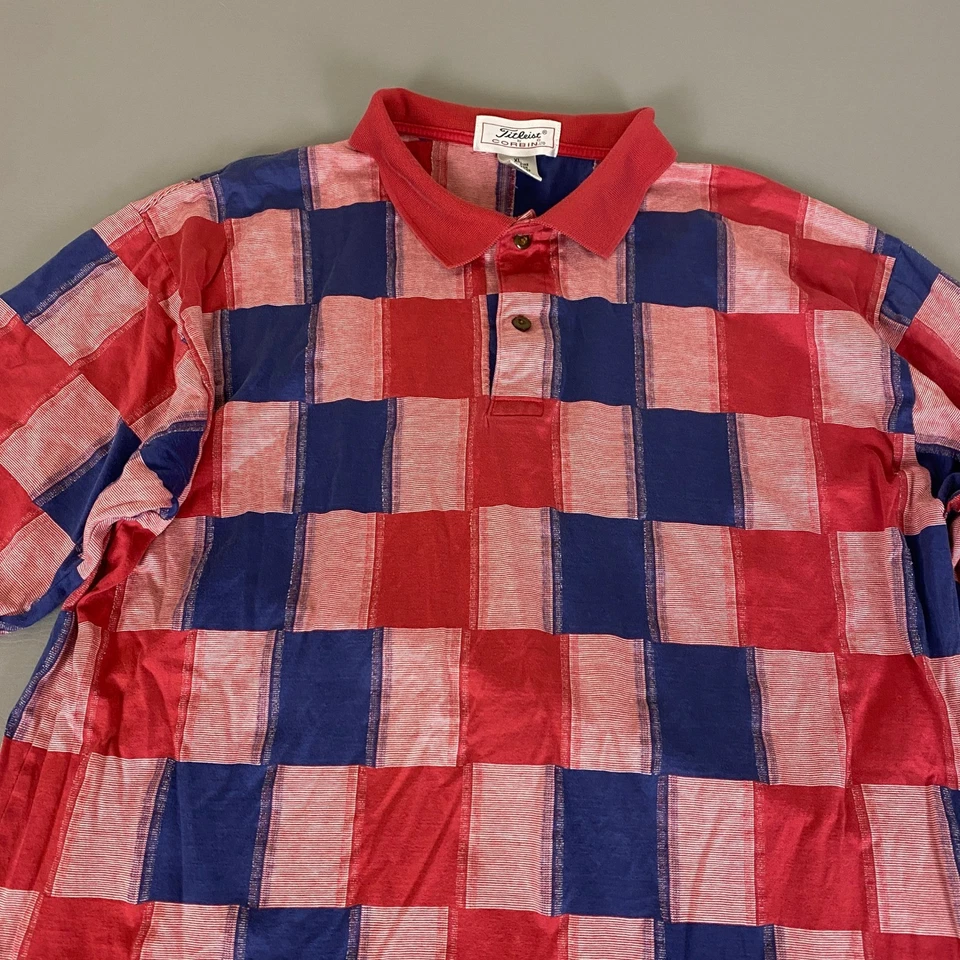 Camisa polo de golf Titleist Corbin LTD de colección para hombre XL a cuadros Indian Wells Resort Foto 2 de 4