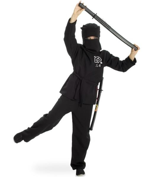 Fasching KostüM Ninja 2-Tlg. Mit GüRtel + Haube 128-image
