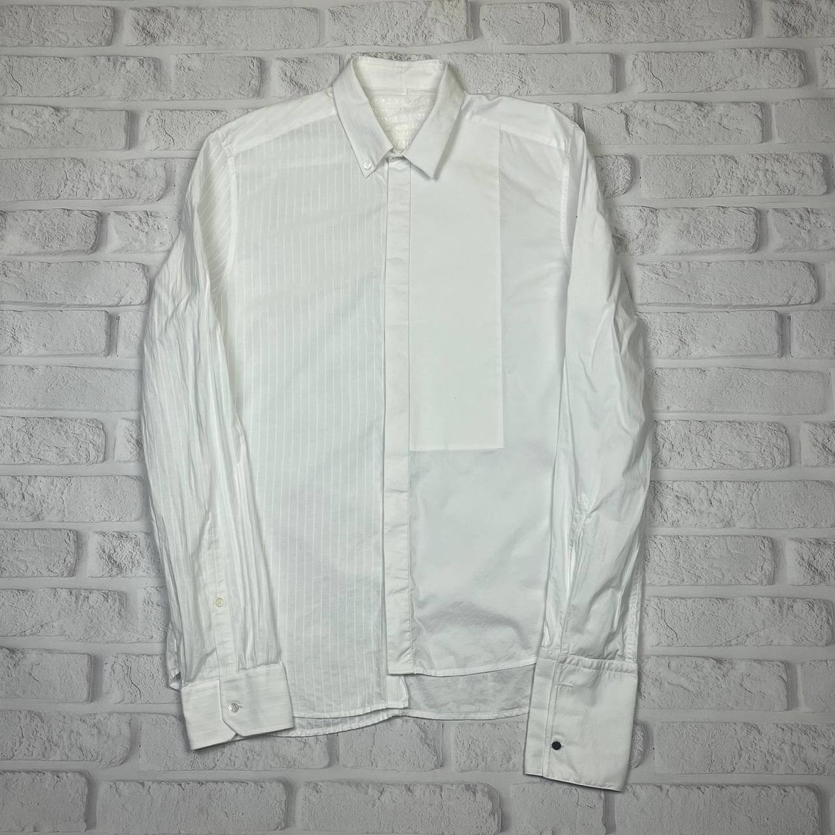 Maison Margiela x H&M Asymmetric White Button Up Dress Shirt Men's