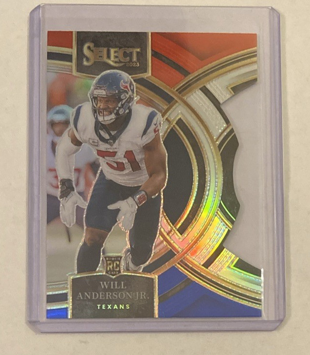 2023 Select Will Anderson Jr. RC Red and Blue Prizm Die Cut Premier Level #125