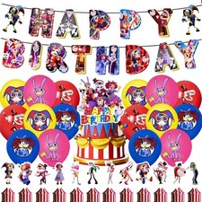 New The Amazing Digital Circus Birthday Party Decor Banner Balloon Baby Shower