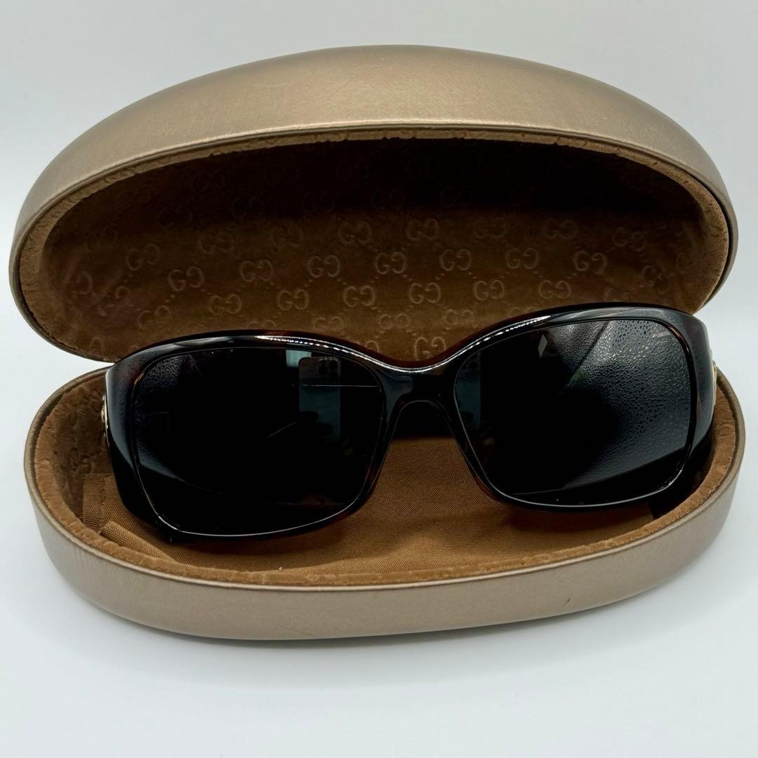 Gucci Tortoiseshell Pattern Crest Sunglasses Gg30… - image 8