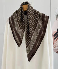 70 Cashmere 30 Silk Bandanna 65X65cm Scarf Neckerchief cashew Print Shawl wrap