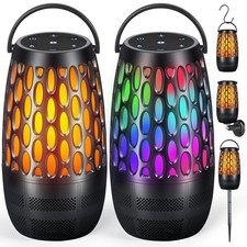 Upgraded Outdoor Speakers with Flame  RGB Lights, 10W HD Stereo, Bluetooth 5...