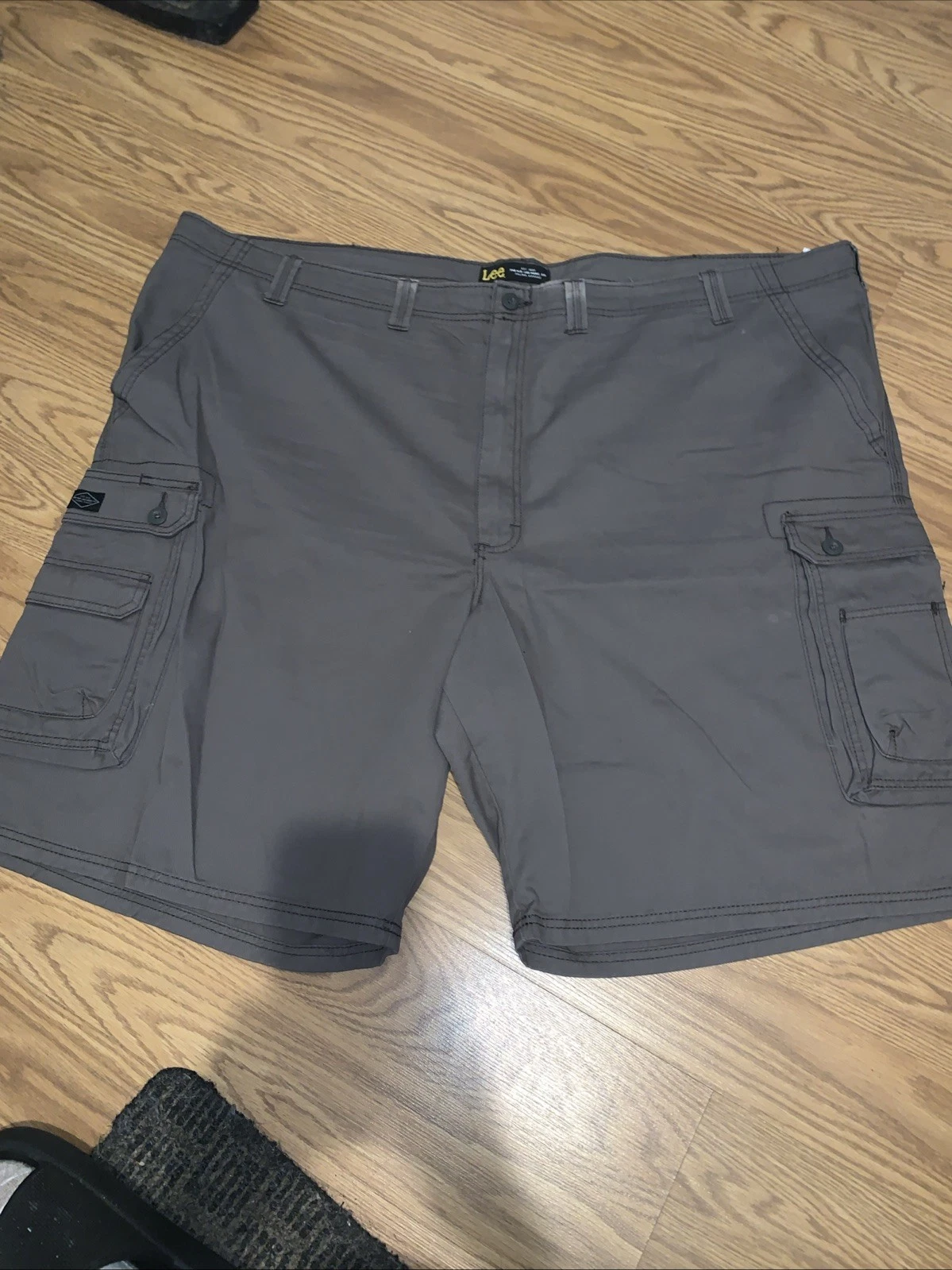 Lee Mens Cargo Shorts Brown Size 54 Big & Tall Cotton 11”
