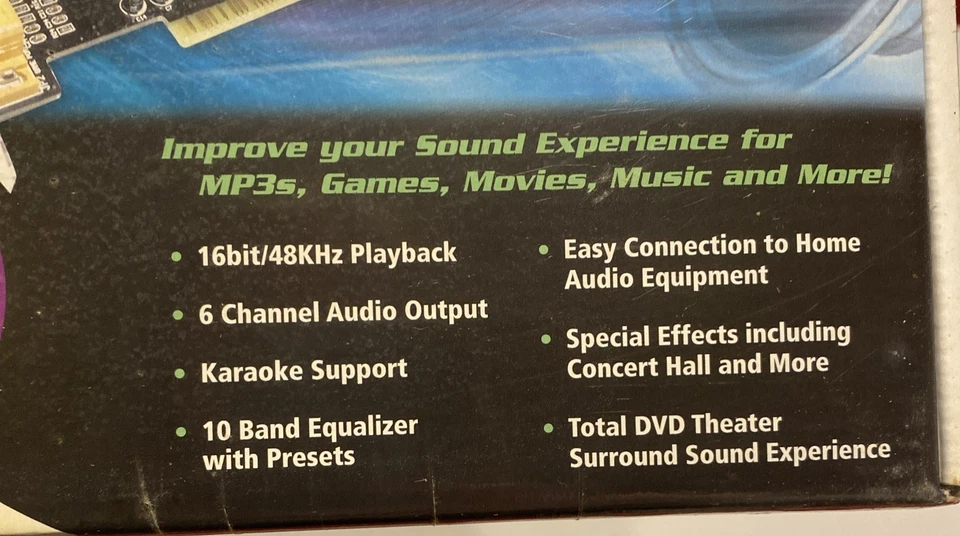 Diamond Xtreme Sound PCI (XS51) Sound Card New In Box Sealed DL Card Audacity SW - Image 2 of 4