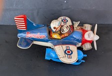 Vintage Battery Toy Airplane Fighter Pilot Plane KO Yoshya