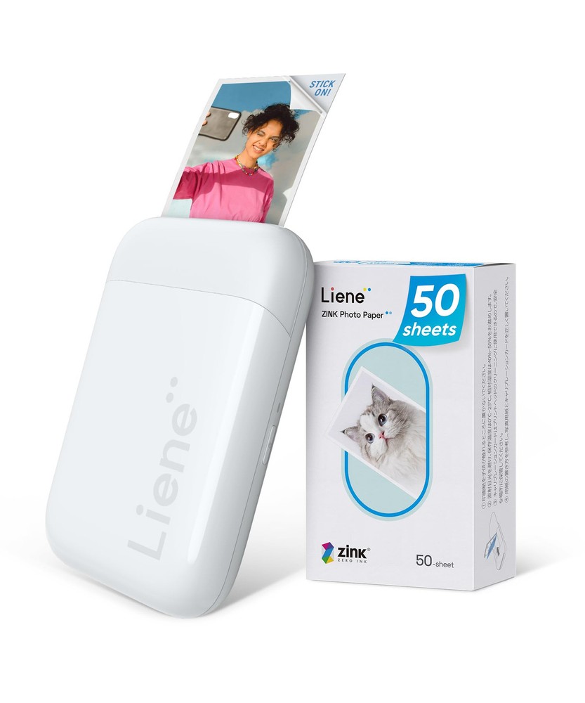 Liene 2x3” Portable Instant Color Mono Photo Printer Bundle