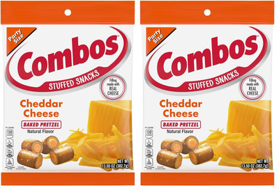 Combos Cheddar Cheese Baked Pretzel Snacks, 13.5 Oz. Bag, 13.5 Oz (Pack of 2)