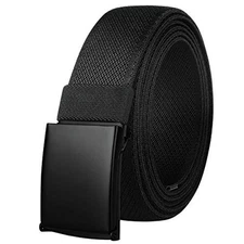 Mens Belts Plus Size 39'' to 75'' Stretch Elastic Web Cloth Belt Black 