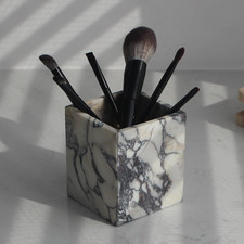 Genuine Calacatta Viola Marble Toothbrush Holders for Bathroom, Natural Marble M