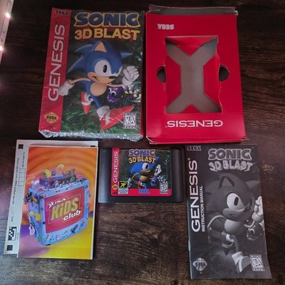 Sonic 3D Blast - Sega Genesis, 1996 - CIB w/ Manual and Reg Card/Pamphlet