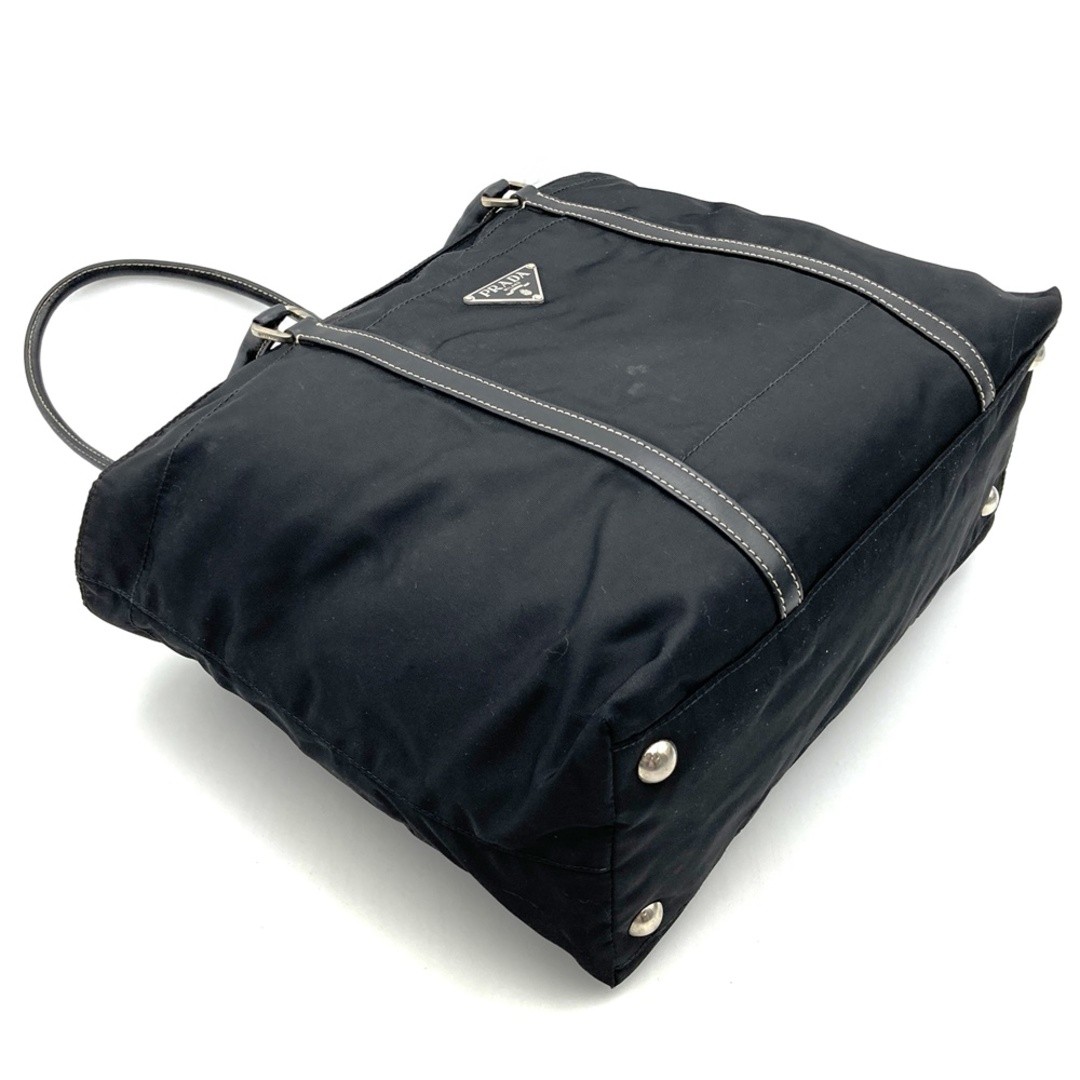 PRADA Handbag Tote Bag Triangle Logo Nylon Leather Black Ladies Fashion ELGZN Us thumbnail 5