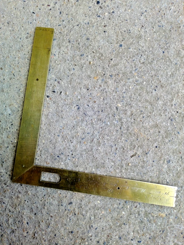 ANCIEN DEMI PIED DE ROY EQUERRE - ROCHETTE PARIS -OUTIL DE MESURE SCIENTIFIQUE- - Photo 2/4