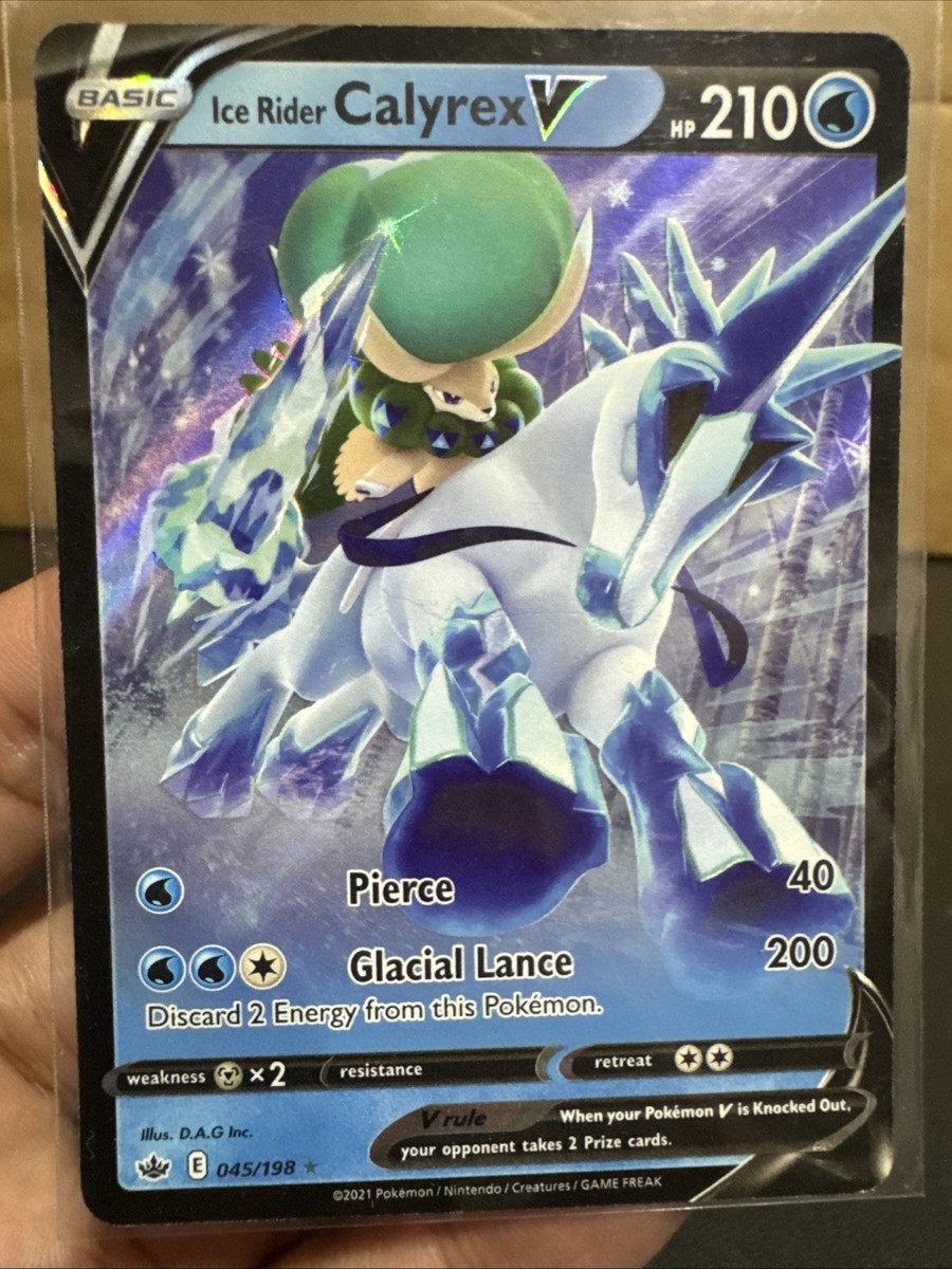 Ice Rider Calyrex V 45/198 Ultra Rare Chilling Reign Pokemon TCG