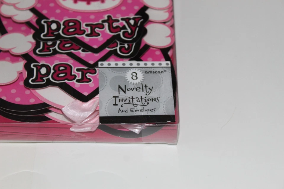 Monster High Novedad Fiesta Invitaciones "Fiesta" Rosa Calavera 8ct Amscan Foto 2 de 4