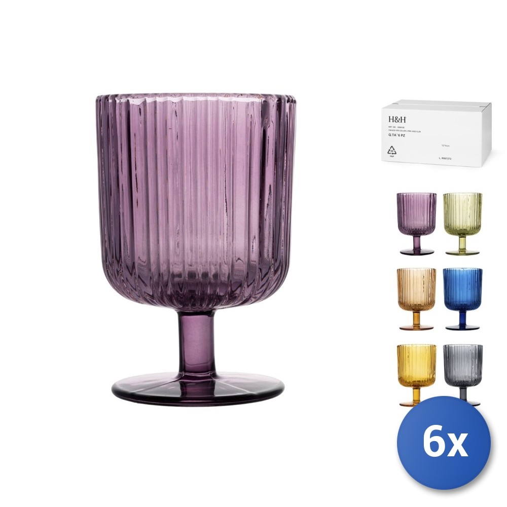 H&H Lyric Glasses In Assorted Colors 6x CL260