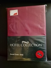 Image of HOTEL COLLECTION KING SIZE DUVET COVER (CLARET) *** NEW & SEALED ***