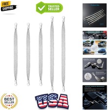 5PCS Universal Automotive Ground Strap,3pcs 10"x1/2"  2pcs 13"x1/2" Tinned C...