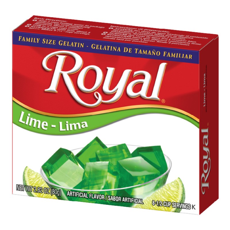 3x Royal Gelatin Lime Mix Dessert Snack Fruit Sweet Flavor New Boxed Pack 282oz 2190₽