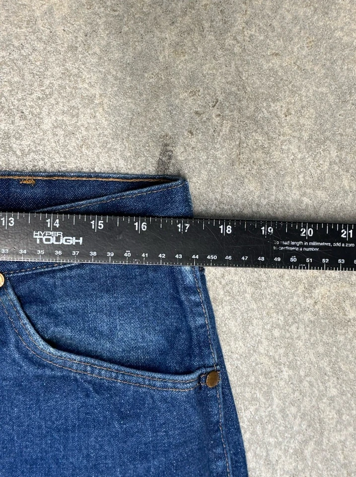 Pantalones de mezclilla Wrangler Bootcut vintage años 60 para hombre 36x30 azul garra cremallera 13MWZ Foto 4 de 4