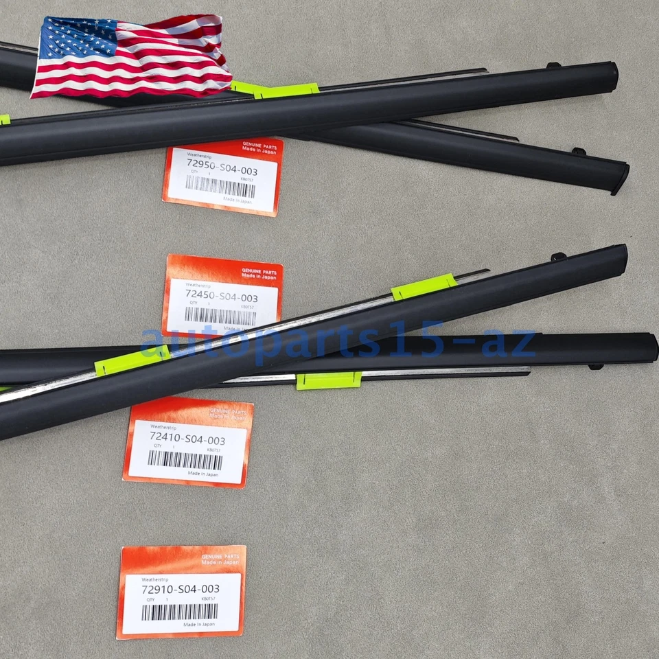 New Belt Weatherstrip Window Seal Molding Set For 96-00 Honda Civic Sedan !NEW Foto 3 de 4