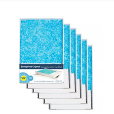 6 Pack-PetSafe ScoopFree Disposable Crystal Litter Tray, Fresh Scented Refill W