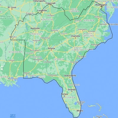 Reveal Inland South East US Lakes microSD Format Bathymetric Electronic Chart