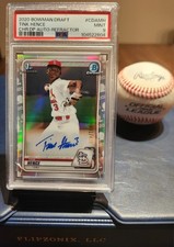 2020 Bowman Draft Tink Hence 1st Auto Refractor /499 PSA 9 Cardinals