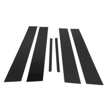 Black Anti-Scratch Door Pillar Window Trim - Posts Door Outer - Black