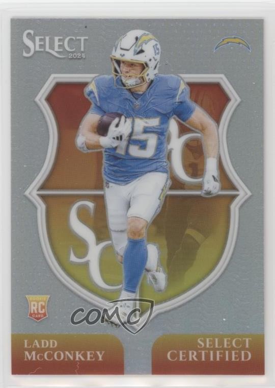 2024 Panini Select Select Certified Rookies Silver Prizm Ladd McConkey #16 RC