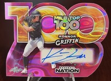 2025 Baseball Nation Konnor Griffin MiLB Top 100 Wave Orange Auto #1/1