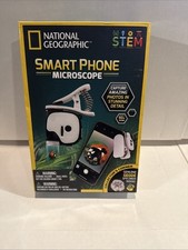 National Geographic Smart Phone Microscope New Open Box Complete STEM