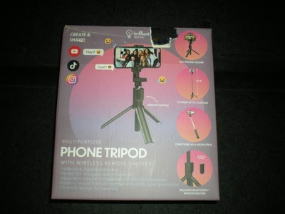 TRIPOD with Phone Holder, also works as a SELFIE Stick Extends 25 inches