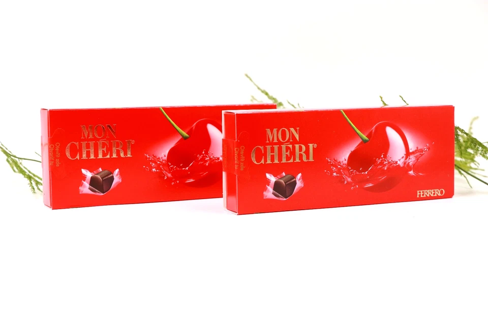 Ferrero Mon Cheri 2 x 10 un  210 gr Dark Chocolate with Cherry and Liqueur - Image 3 of 4