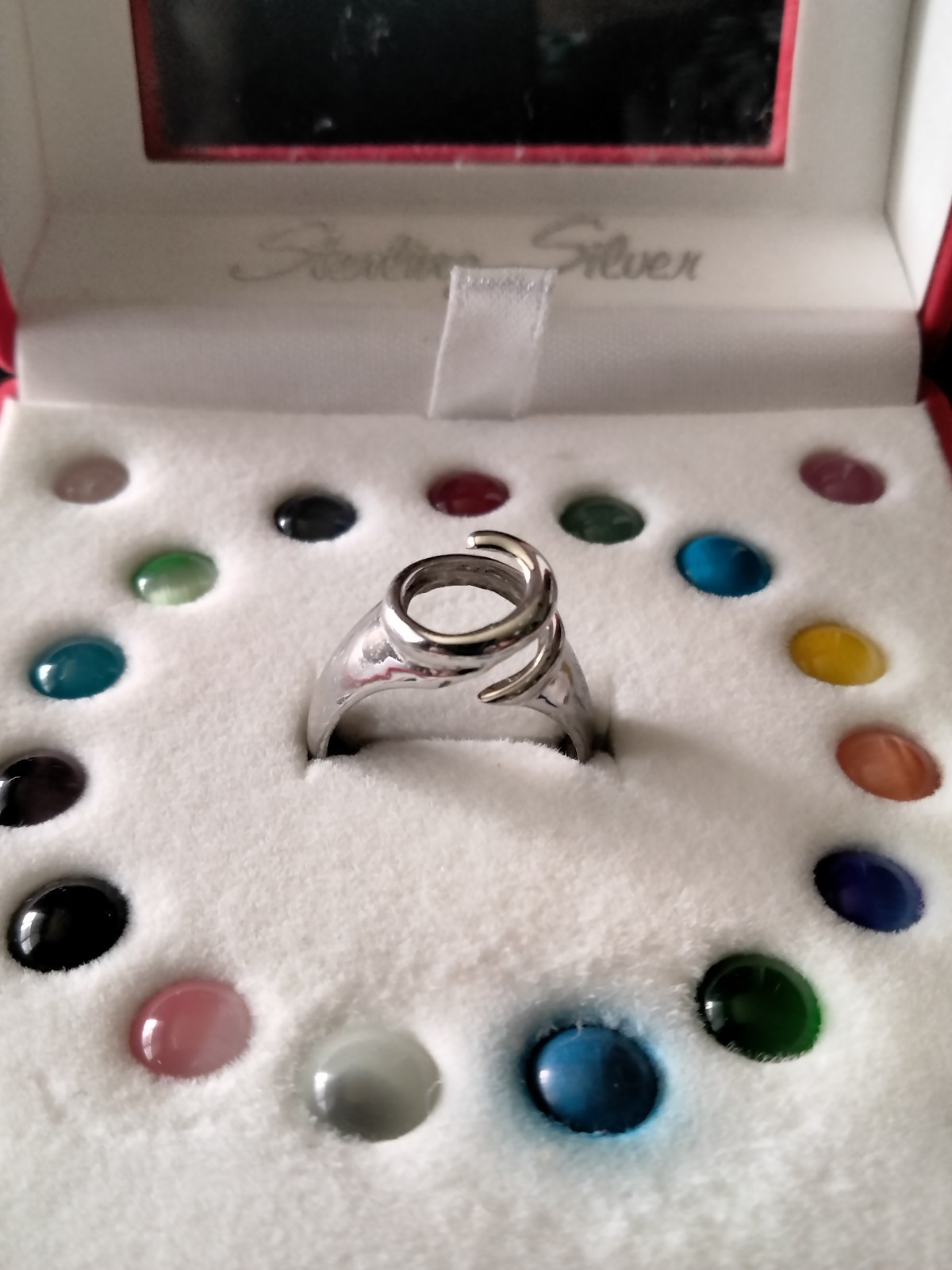 Sterling Silver Ring with 19 Interchangeable Ston… - image 11