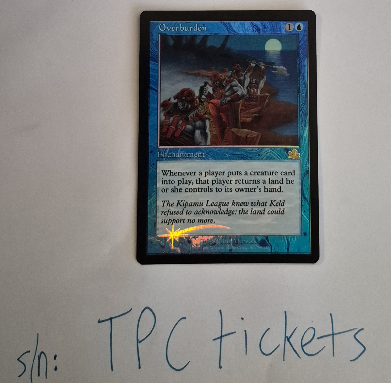 FOIL Overburden - Prophecy - MTG Magic Card - NM Near Mint - TCG $69