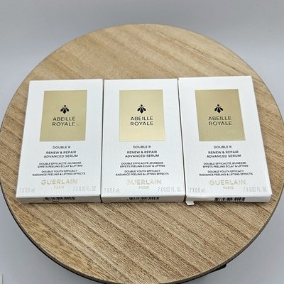 3x Boxes Guerlain Abeille Royale Double R Renew & Repair ADVANCED Serum Samples