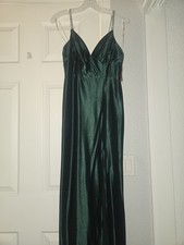 Emerald Green Floor Length Form Fitting David's Bridal Dress
