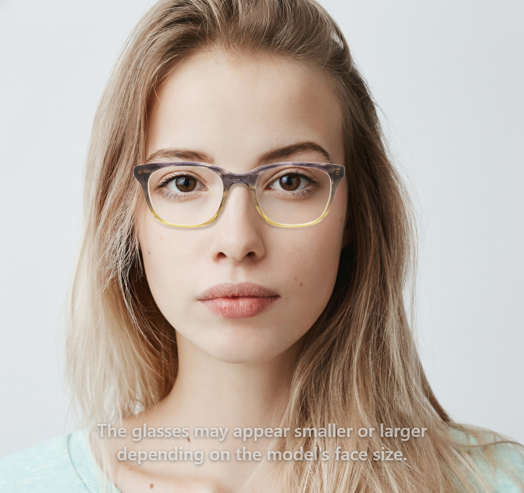 MASUNAGA EYEGLASSES - Purple Yellow KOKI 042 #36 49-19
