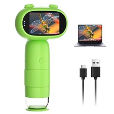 1000X Pocket Microscope for Kids – Railhorn Mini with 2" LCD Green 