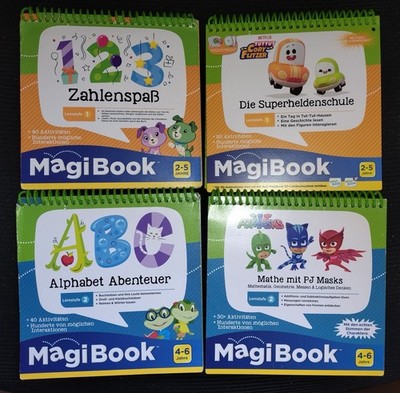 4 Vtech MagiBook Lernbücher Bücher Lernstufe 1 + 2 / gebraucht