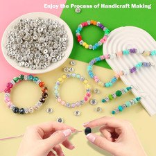 260Pcs Rhinestone Beads for Jewelry Making, Shiny Crystal Clay Beads 10mm and...